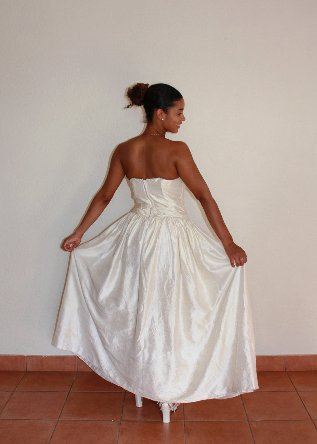 Abigail - Drop Basque Waist Beaded Sweetheart Wedding Dress