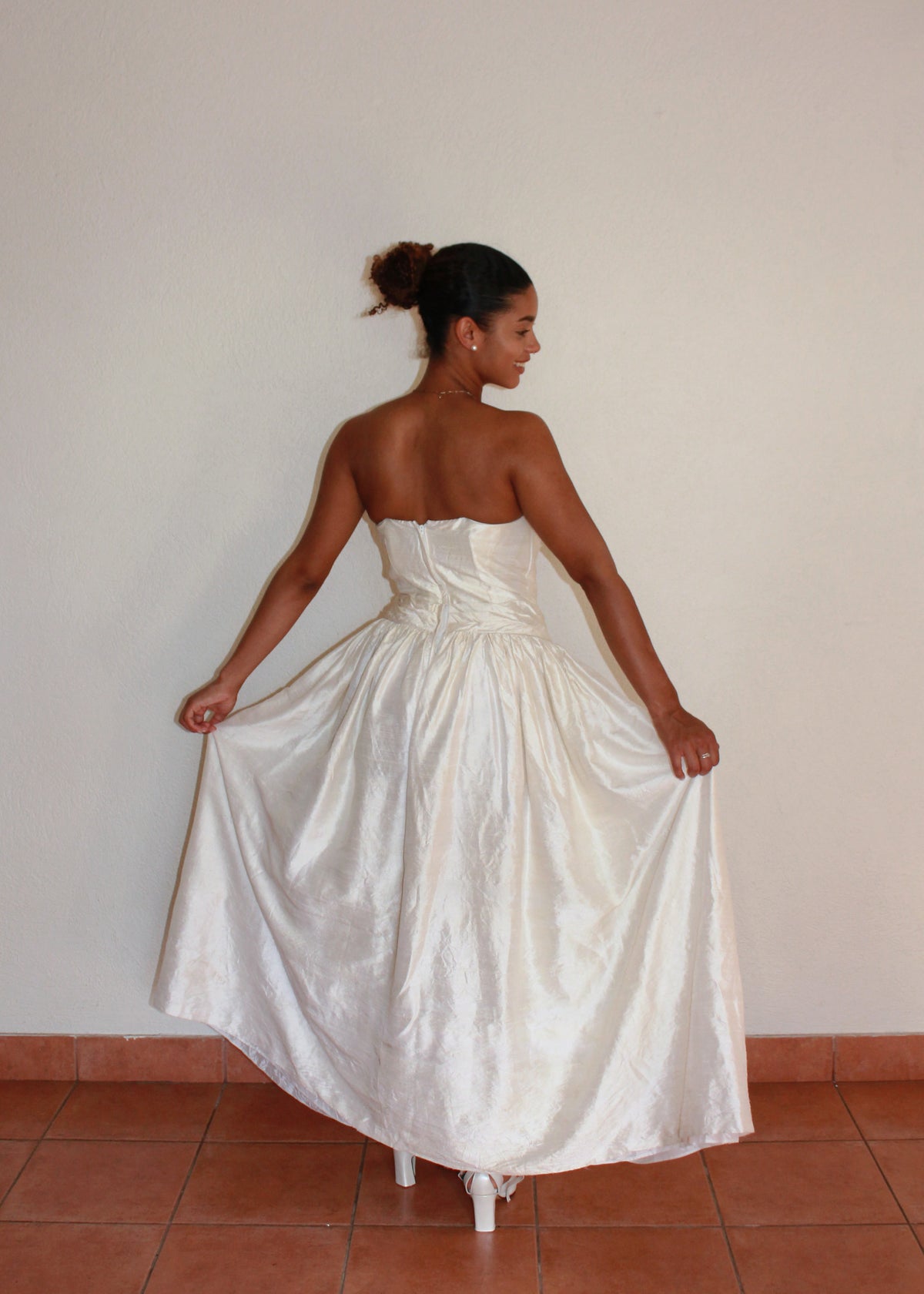 Abigail - Drop Basque Waist Beaded Sweetheart Wedding Dress