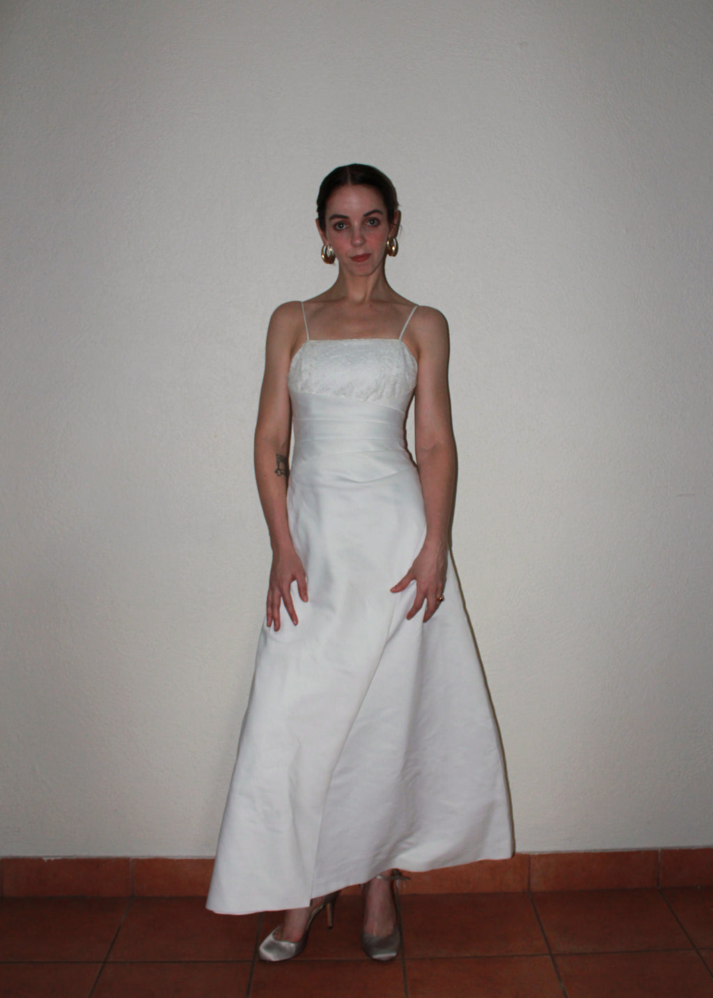 Anita - Tee Length Lace Bust Wedding Dress