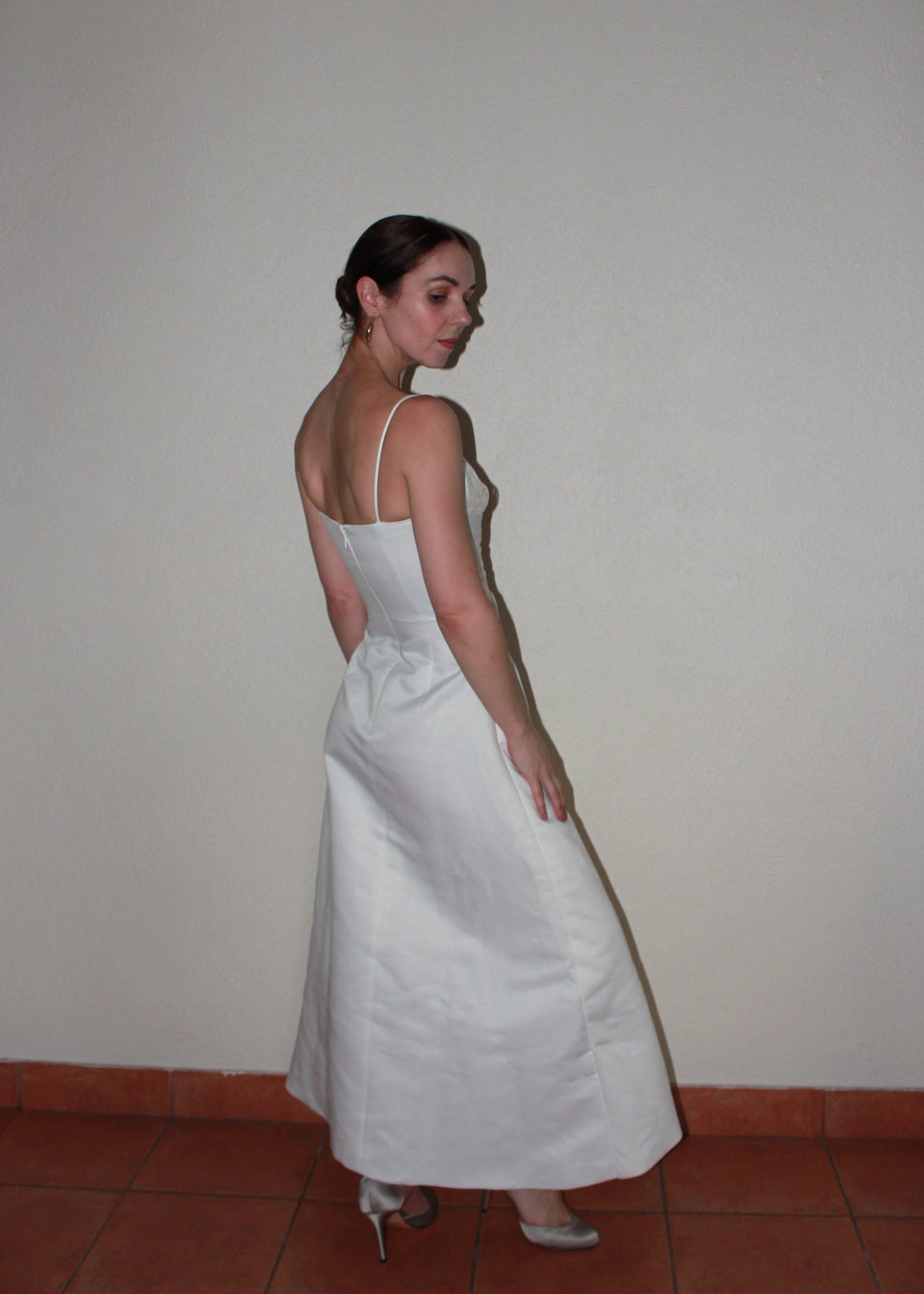 Anita - Tee Length Lace Bust Wedding Dress