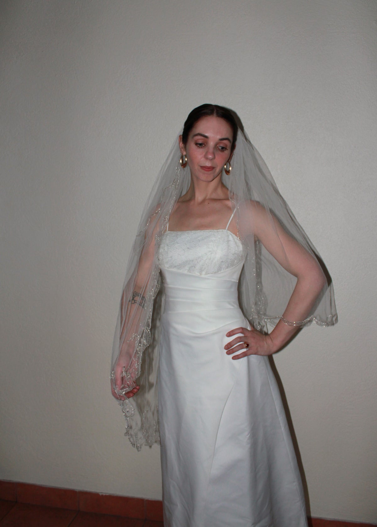Anita - Tee Length Lace Bust Wedding Dress