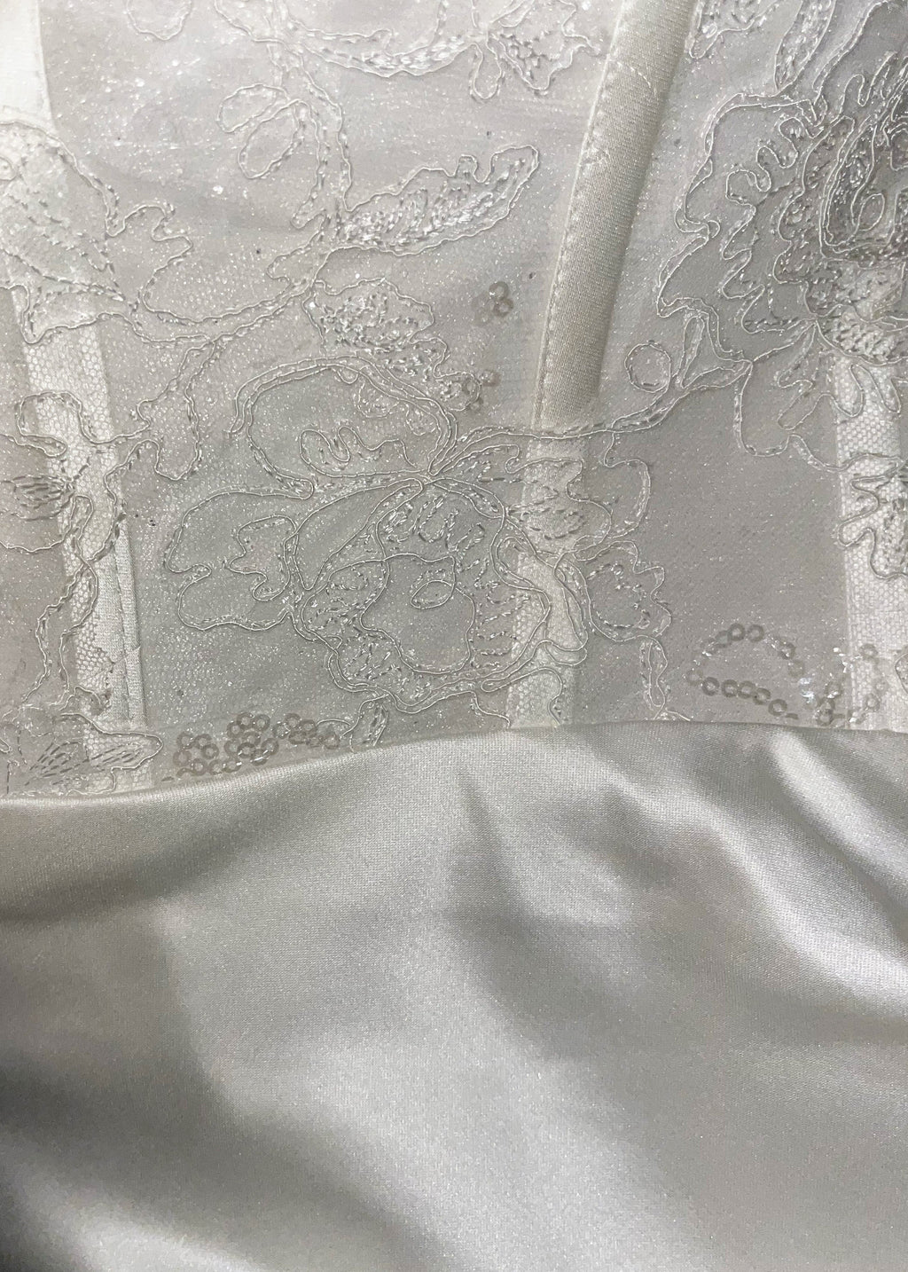 Adelle | Vintage Lace Satin Corset Back Wedding Dress